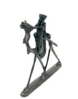 Chamelier 20 cm noir n°1 Bronzes d'Afrique