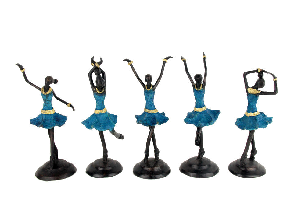 Ballerines 15 cm bleu n°2 Bronzes d'Afrique