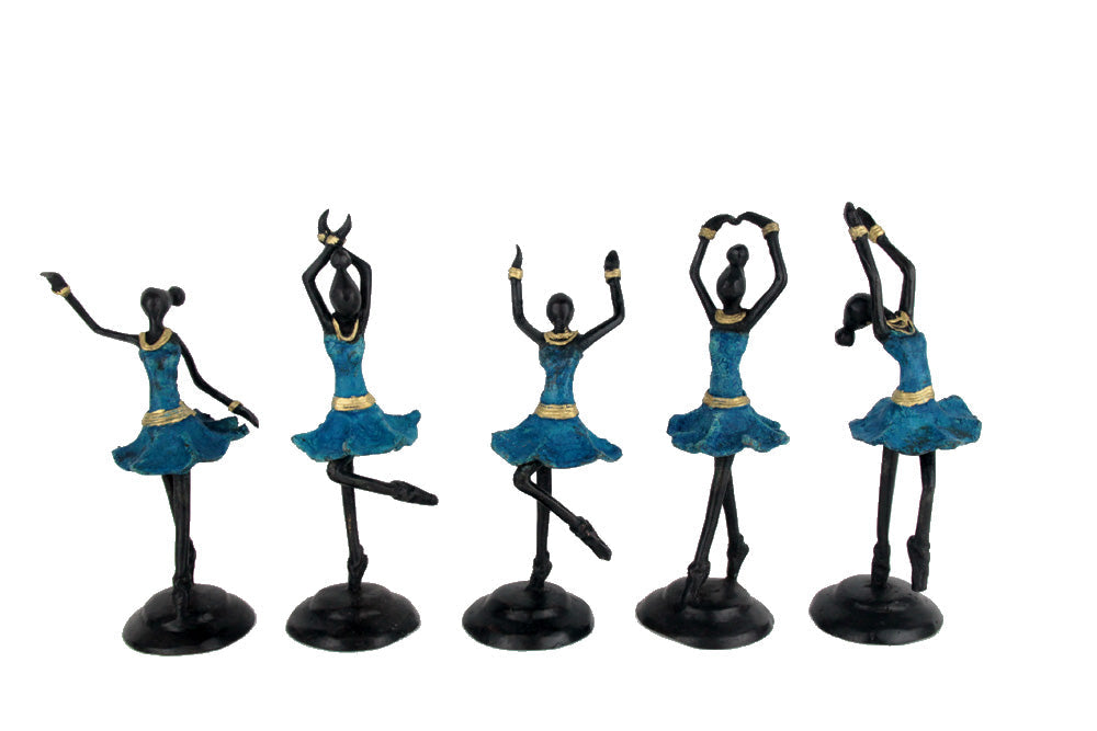 Ballerines 15 cm bleu n°3 Bronzes d'Afrique