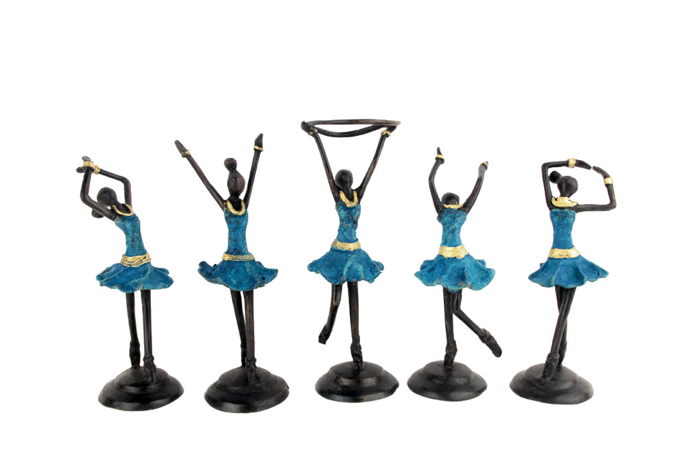 Ballerines 15 cm bleu n°4 Bronzes d'Afrique