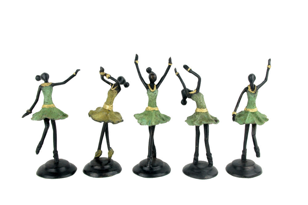 Ballerines 15 cm vert n°5 Bronzes d'Afrique