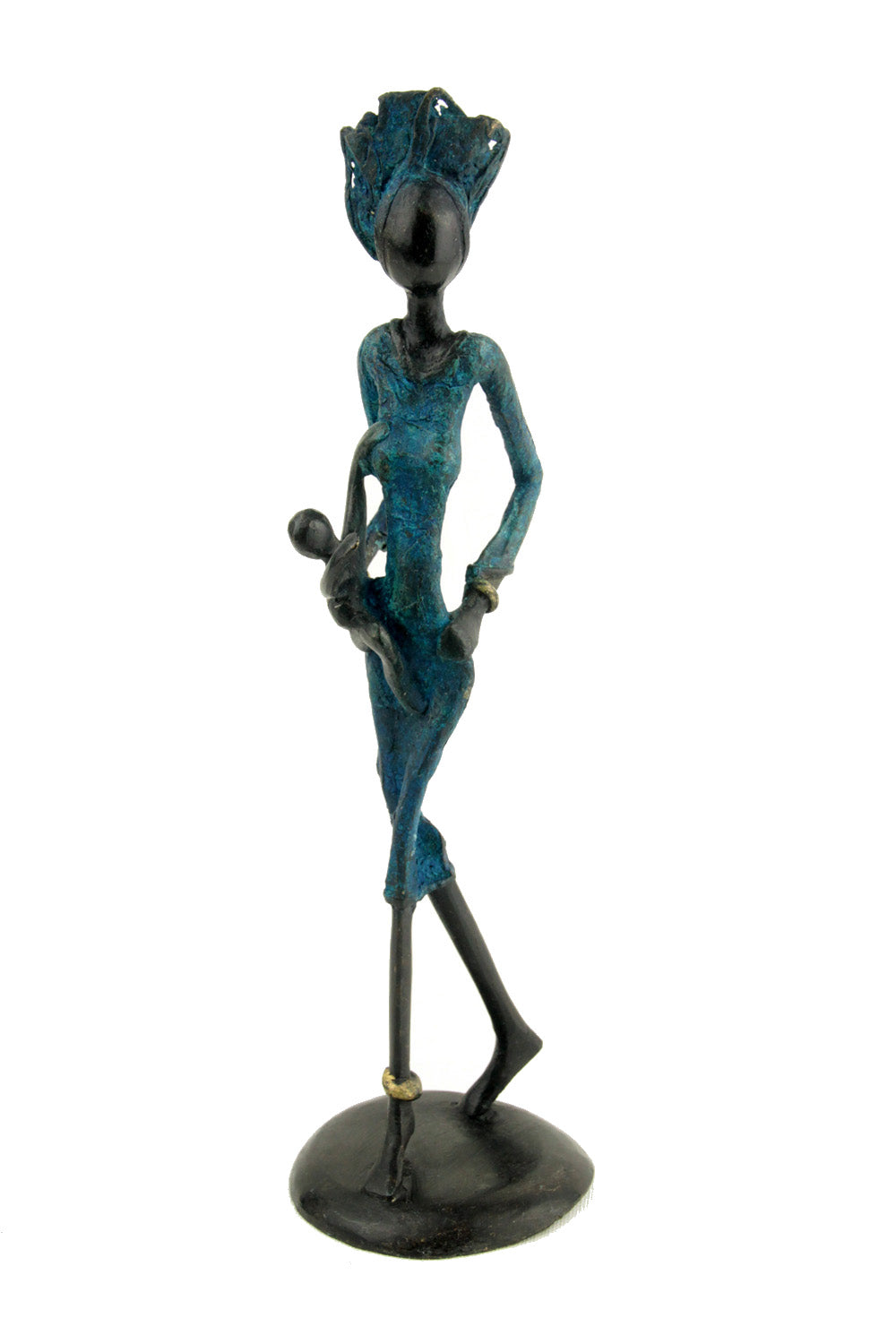 Bronze 25 cm bleu n°27 Bronzes d'Afrique