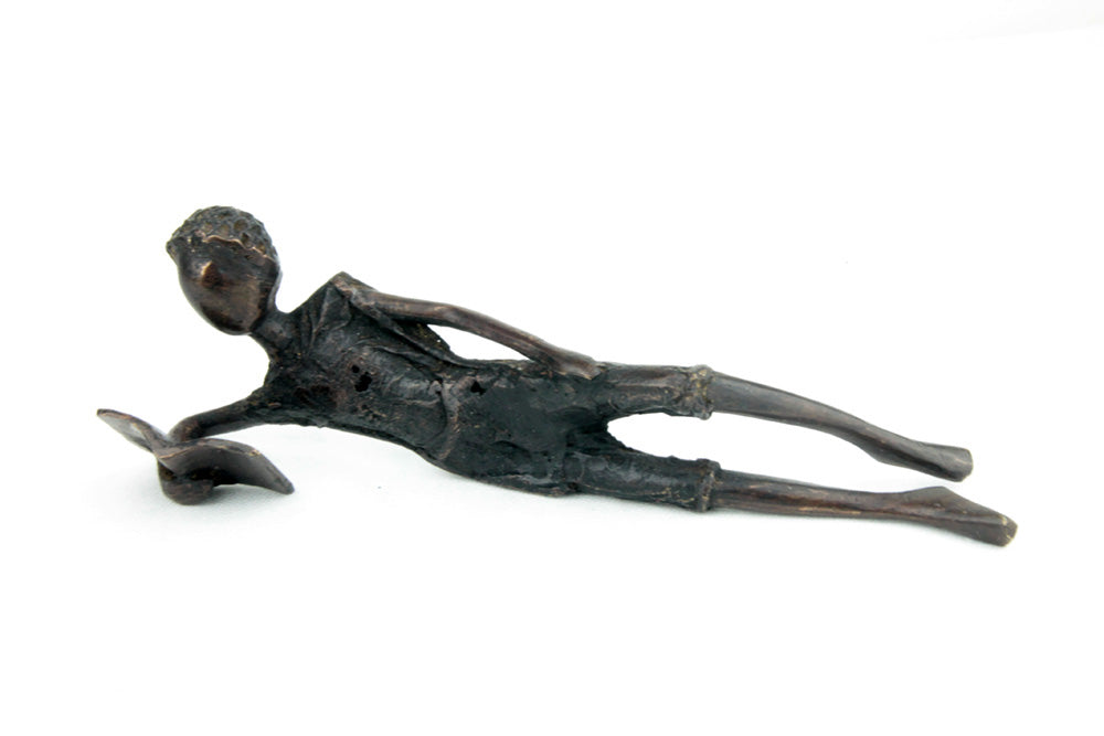 Bronze allongé 20 cm noir n°5 Bronzes d'Afrique