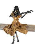 Bronze Issouf exceptionnel assis 55 cm marron n°2 Bronzes d'Afrique