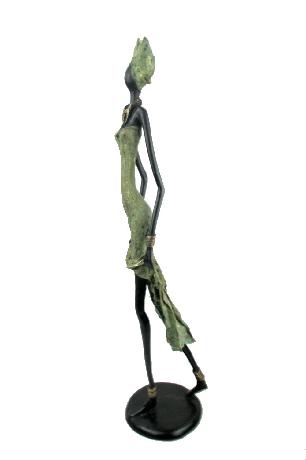 Bronze Issouf 70 cm vert n°3 Bronzes d'Afrique