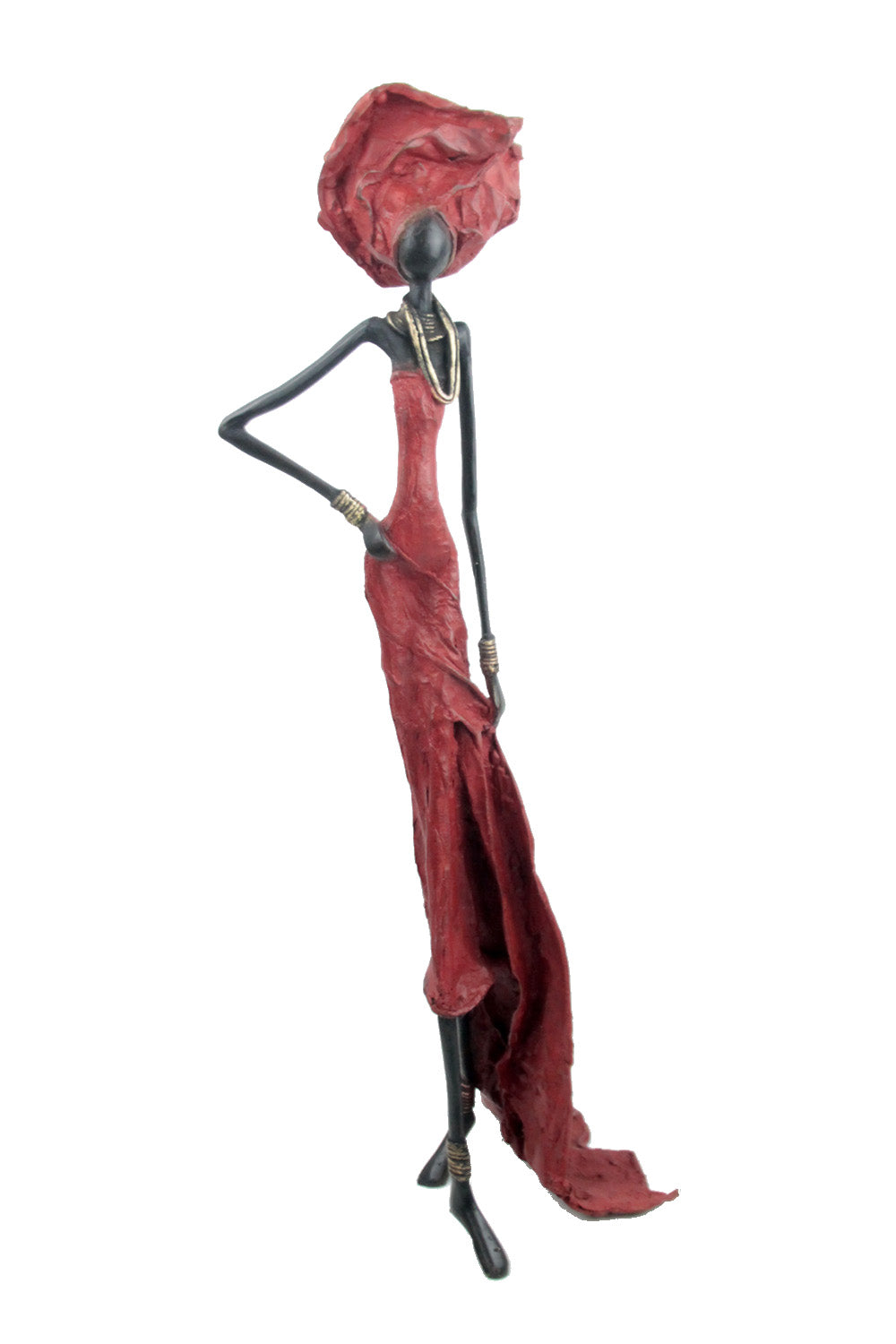 Bronze sans socle 55 cm rouge n°2 Bronzes d'Afrique