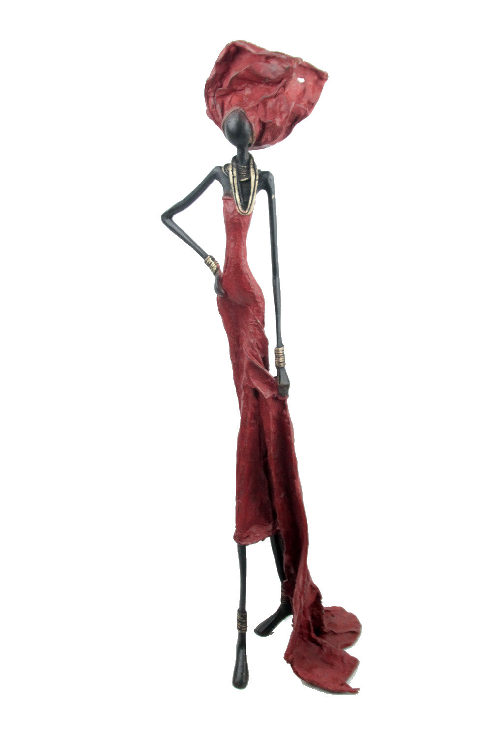 Bronze sans socle 55 cm rouge n°2 Bronzes d'Afrique