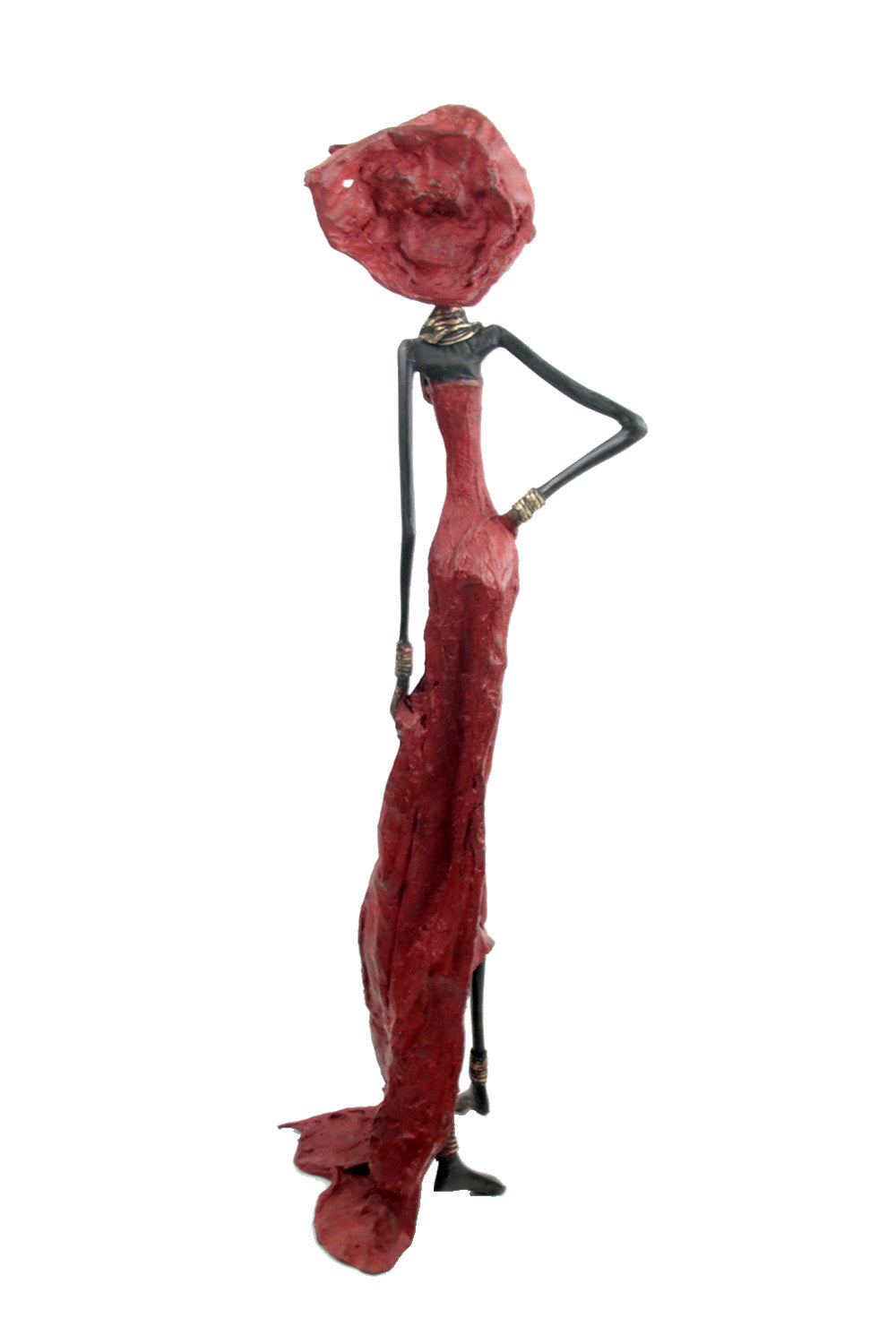 Bronze sans socle 55 cm rouge n°2 Bronzes d'Afrique