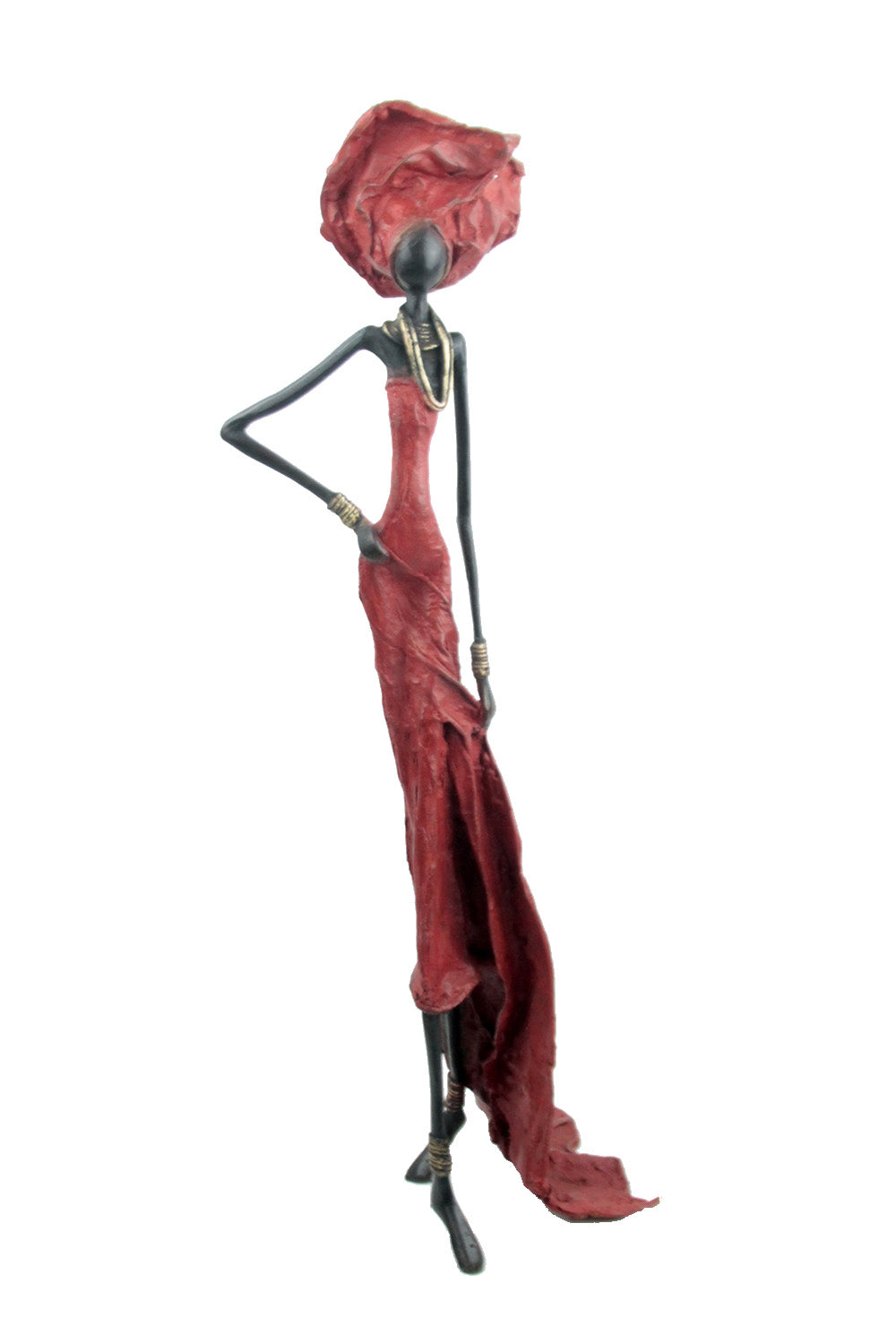 Bronze sans socle 55 cm rouge n°2 Bronzes d'Afrique