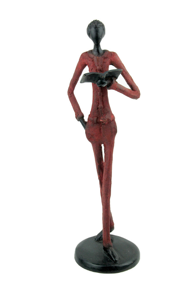 Homme 35 cm rouge n°3 Bronzes d'Afrique