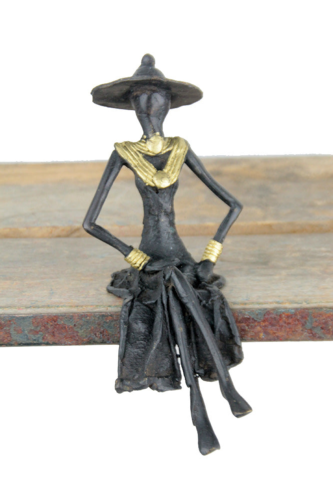 Bronze assis 20 cm noir n°5 Bronzes d'Afrique