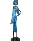 Bronze Issouf 110 cm bleu n°1 Bronzes d'Afrique