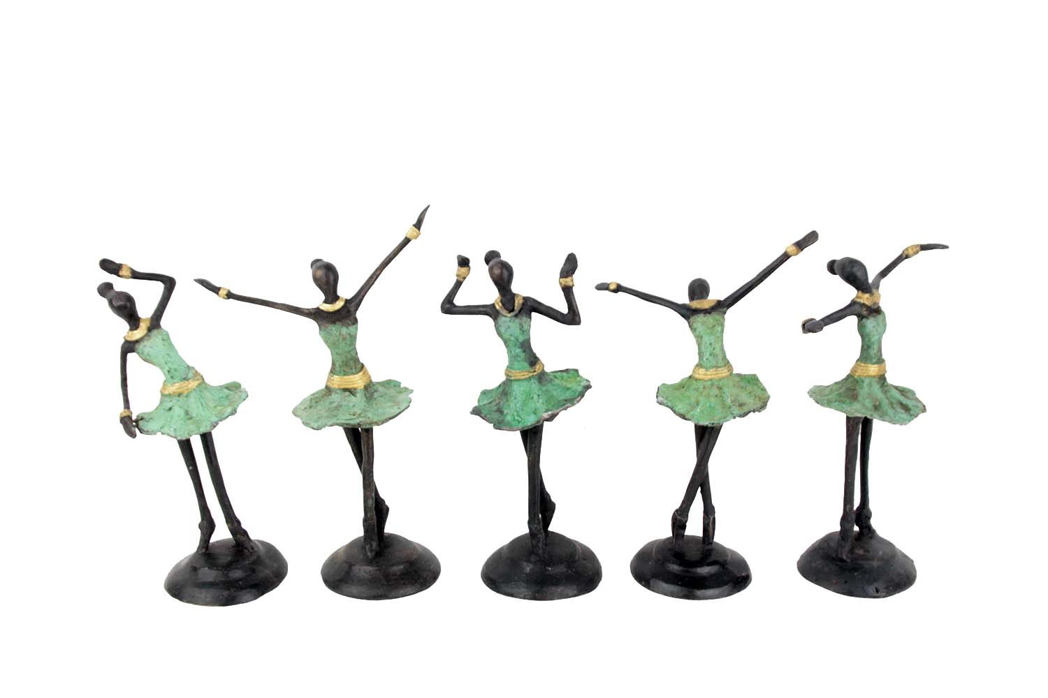 Ballerines 15 cm vert n°3 Bronzes d'Afrique