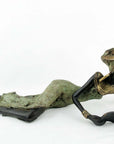 Bronze allongé 50 cm vert n°1 Bronzes d'Afrique