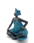 Bronze Big Mama 15 cm bleu n°1 Bronzes d'Afrique