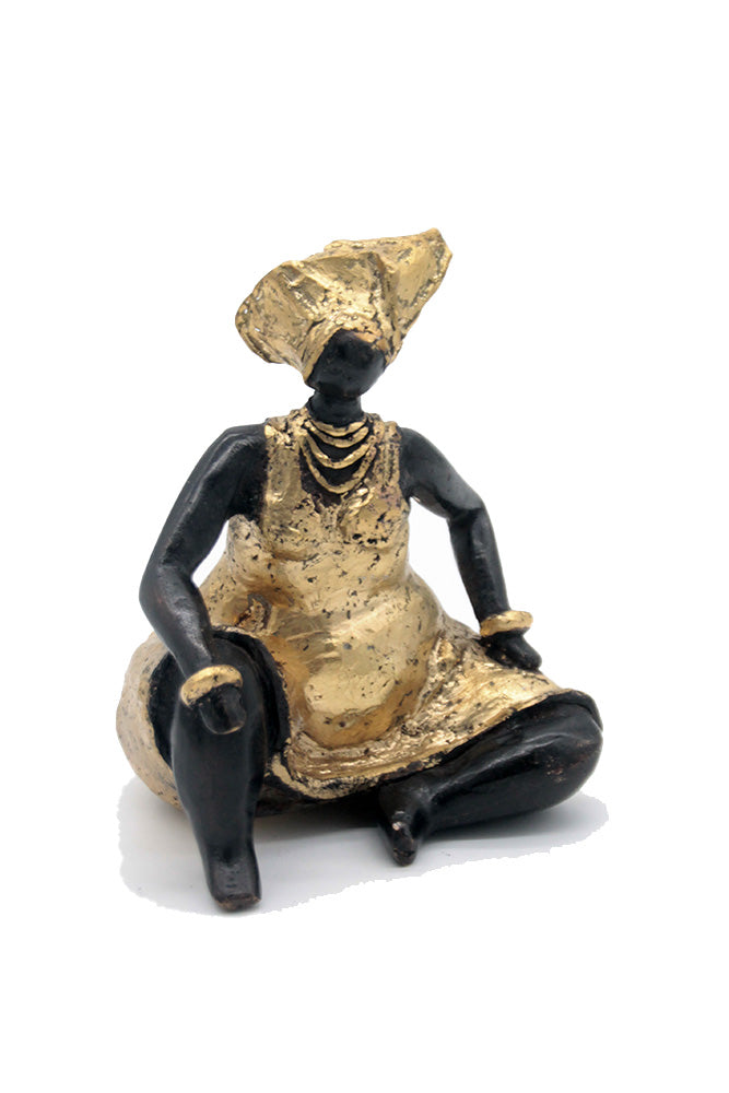 Bronze Big Mama 15 cm doré n°1 Bronzes d'Afrique