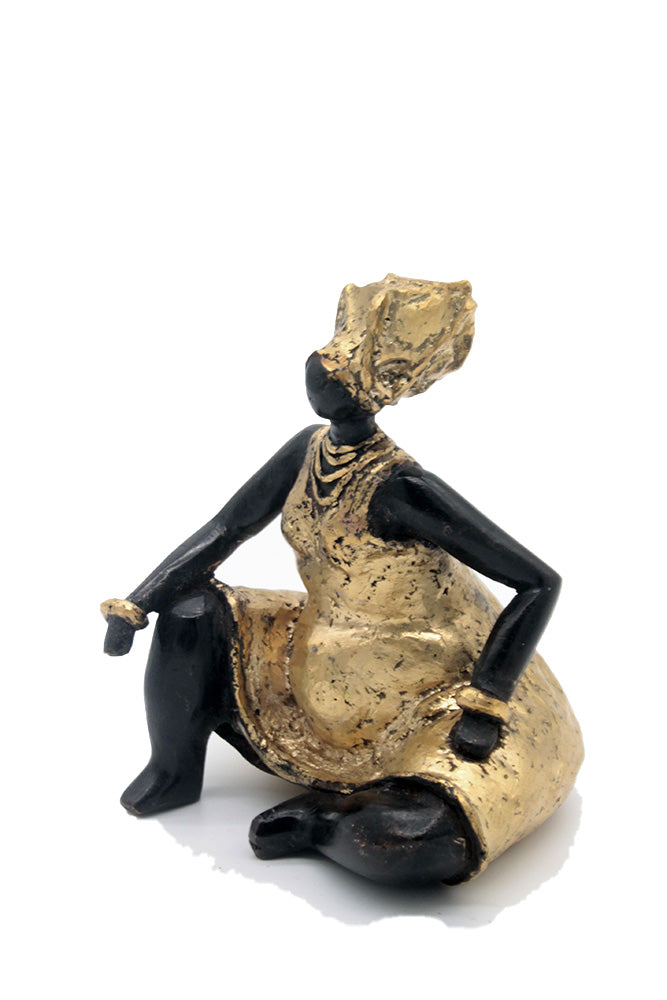 Bronze Big Mama 15 cm doré n°1 Bronzes d'Afrique