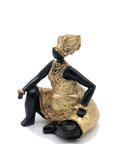 Bronze Big Mama 15 cm doré n°1 Bronzes d'Afrique