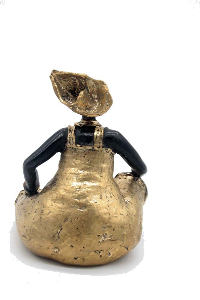 Bronze Big Mama 15 cm doré n°1 Bronzes d'Afrique