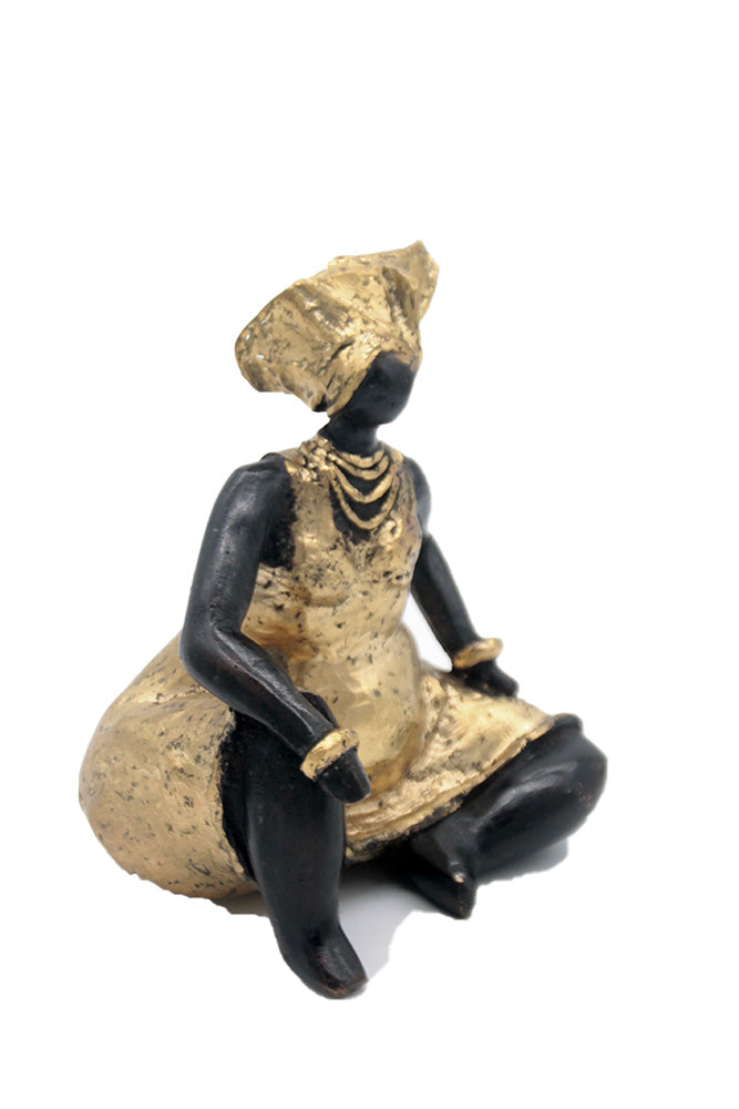 Bronze Big Mama 15 cm doré n°1 Bronzes d'Afrique