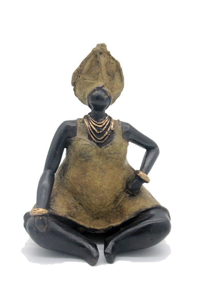 Bronze Big Mama 20 cm vert n°1 Bronzes d'Afrique
