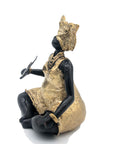 Bronze Big Mama 20 cm doré n°1 Bronzes d'Afrique