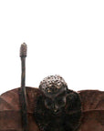 Bronze Feuille simple 45 cm marron n°2 Bronzes d'Afrique