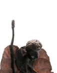 Bronze Feuille simple 45 cm marron n°2 Bronzes d'Afrique