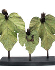 Bronze Feuille triple 45 cm vert n°2 Bronzes d'Afrique