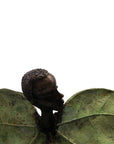 Bronze Feuille triple 45 cm vert n°2 Bronzes d'Afrique