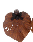 Bronze Feuille triple 45 cm marron n°1 Bronzes d'Afrique