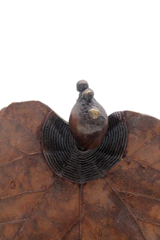 Bronze Feuille triple 45 cm marron n°1 Bronzes d'Afrique