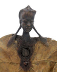 Bronze Feuille triple 45 cm marron n°2 Bronzes d'Afrique