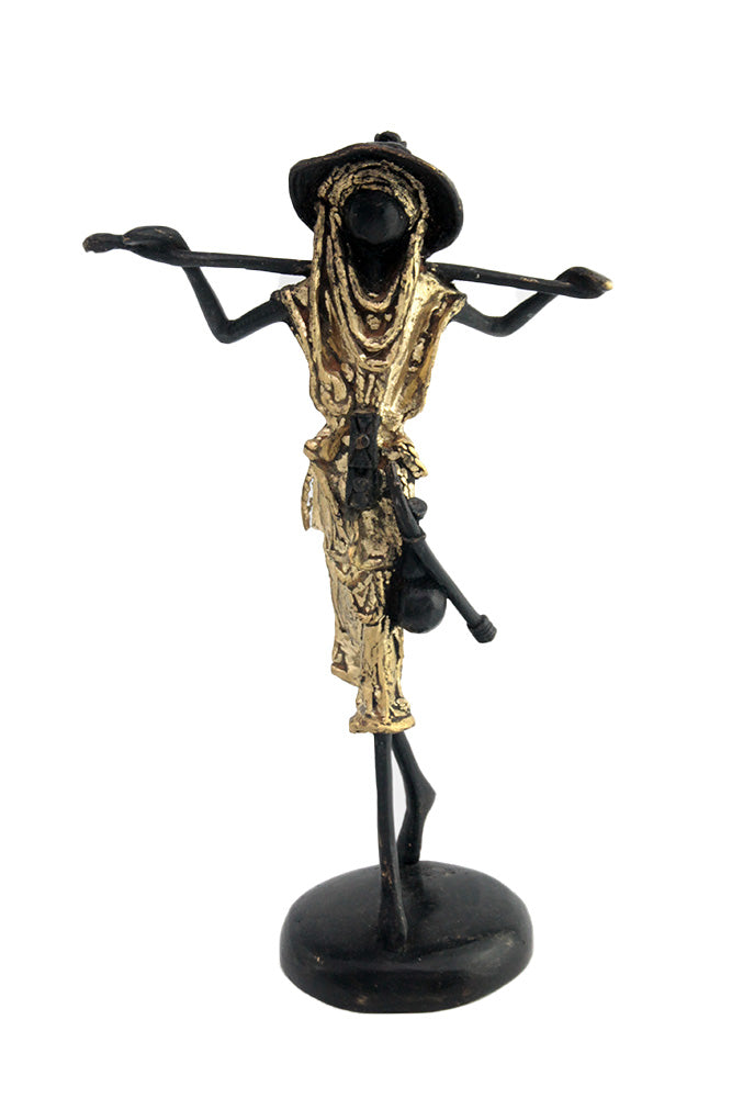 Homme 30 cm doré n°2 Bronzes d'Afrique