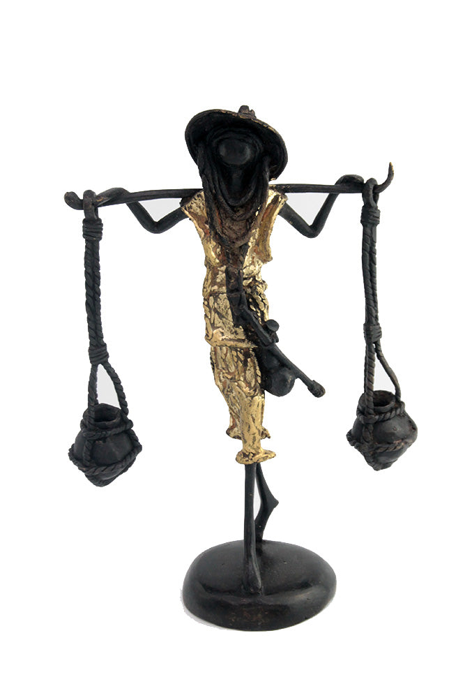 Homme 30 cm doré n°6 Bronzes d'Afrique