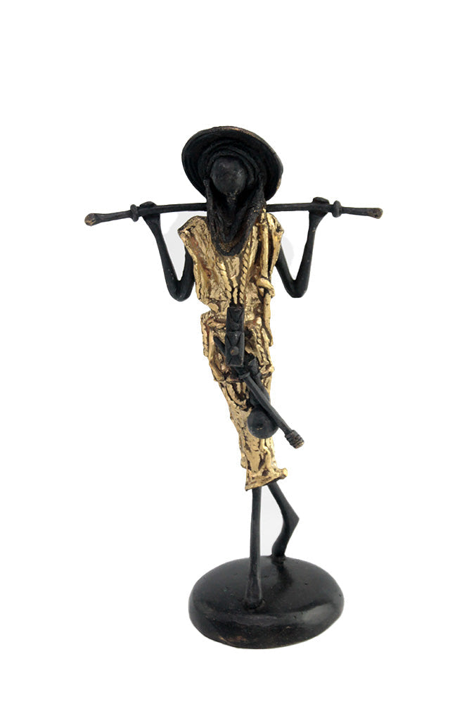 Homme 30 cm doré n°8 Bronzes d'Afrique