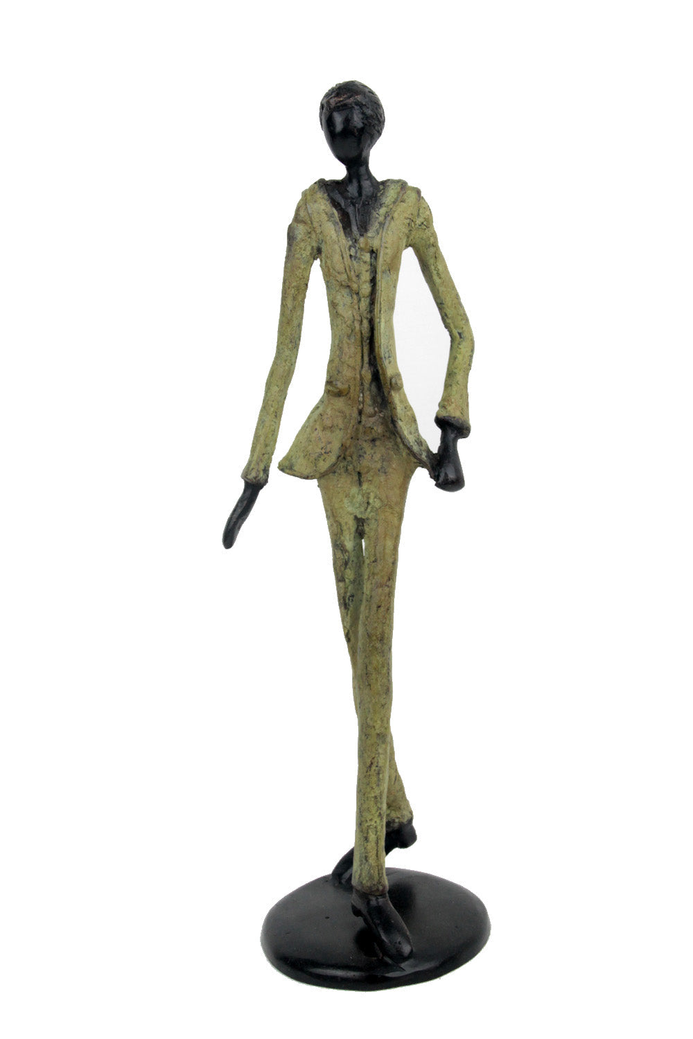 Homme 35 cm vert n°1 Bronzes d'Afrique