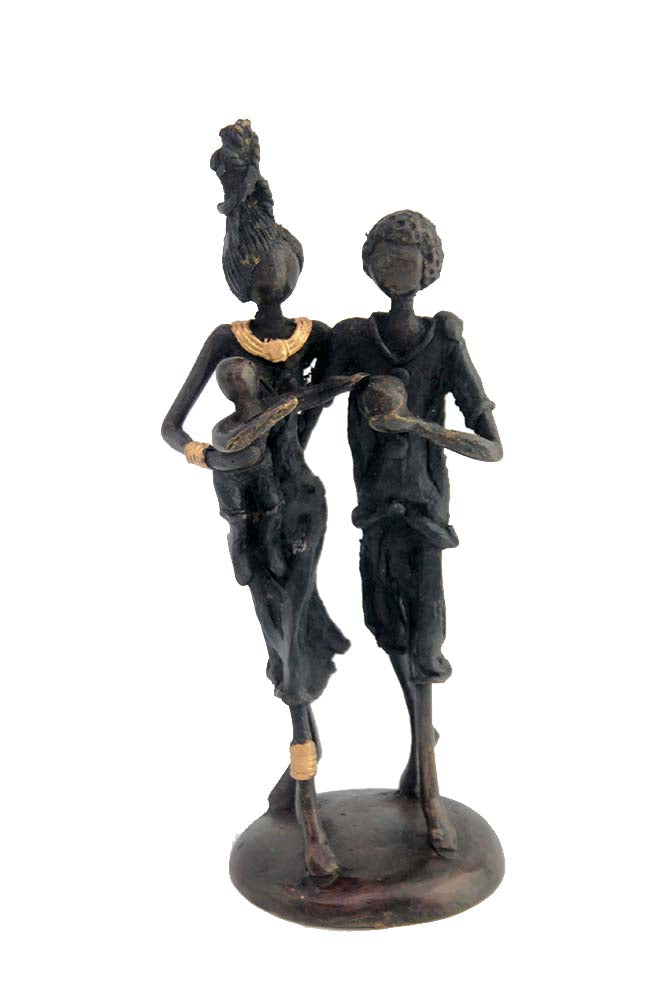 Bronze couple 20 cm noir n°3 Bronzes d'Afrique